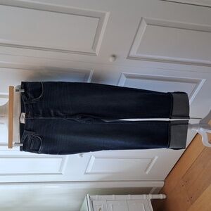 NWT Evereve Womens Ever Straight Leg Cuff Medium Wash‎ Stretch Jeans S-30